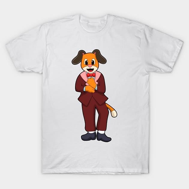 Dog as Groom with Suit T-Shirt by Markus Schnabel